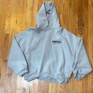 Fear of God Essentials Light Gray Hoodie